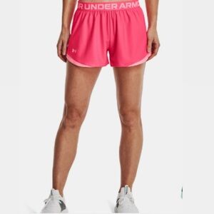 Under Armour Play Up 3.0 Lightweight Pink Shorts Women’s Medium Loose Fit Active